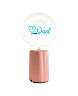 Bulb LOVE DAD Blue with Base Table Lamp PORTABLE Pop Nomad