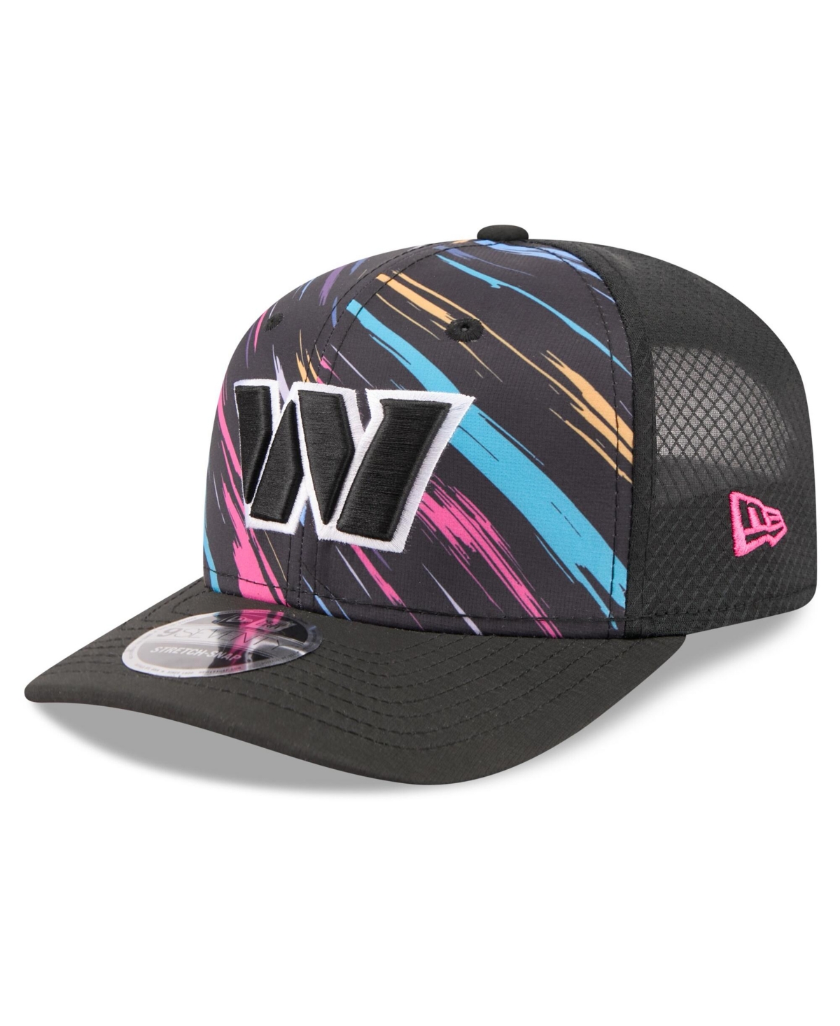 New Era Men's Black Washington Commanders 2026 Nfl Cruical Catch 9SEVENTY Adjustable Trucker Hat