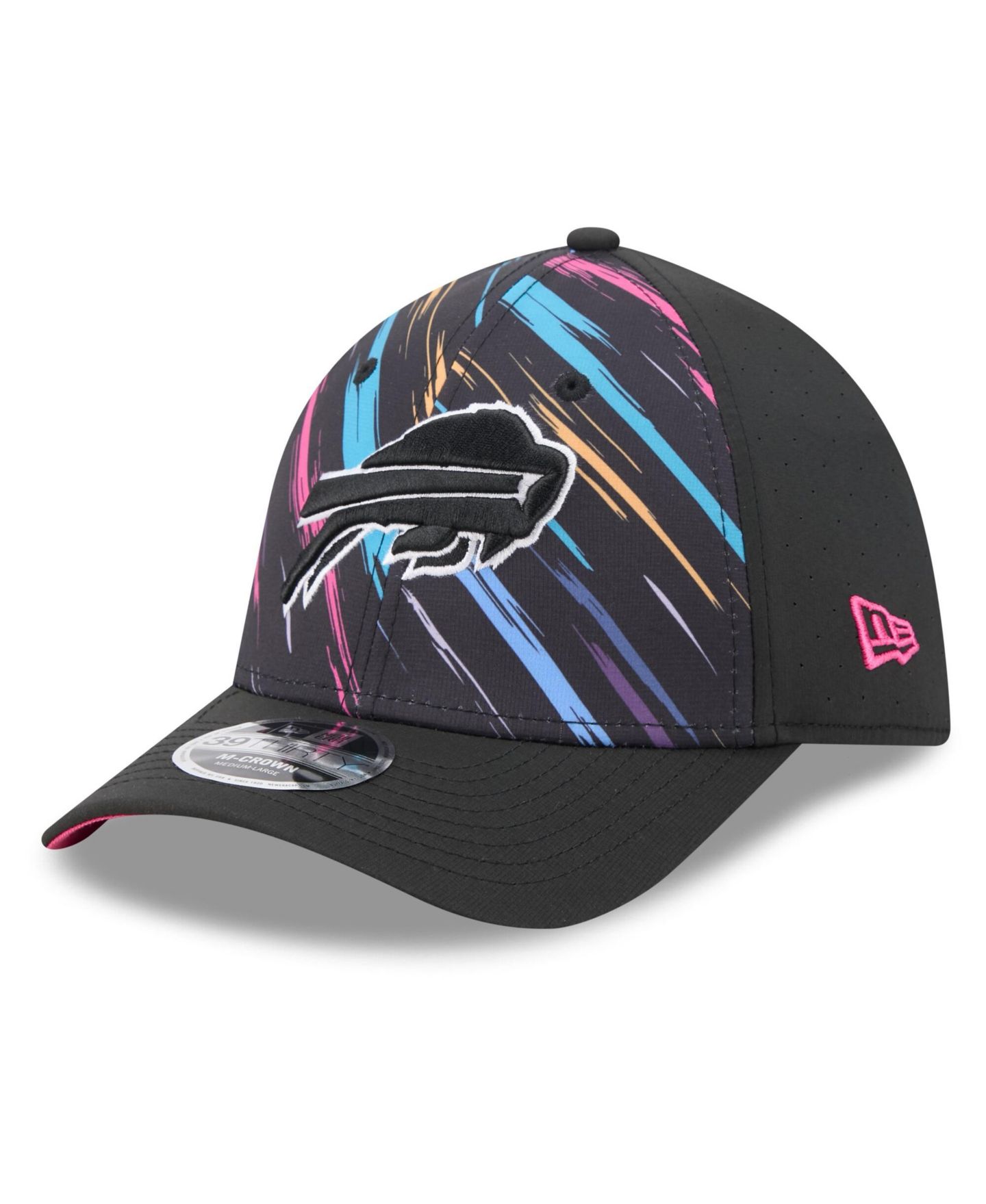 Мужской головной убор New Era Black Buffalo Bills 2026 NFL Cruical Catch 39THIRTY M-Crown Stretch Hat — фото 4