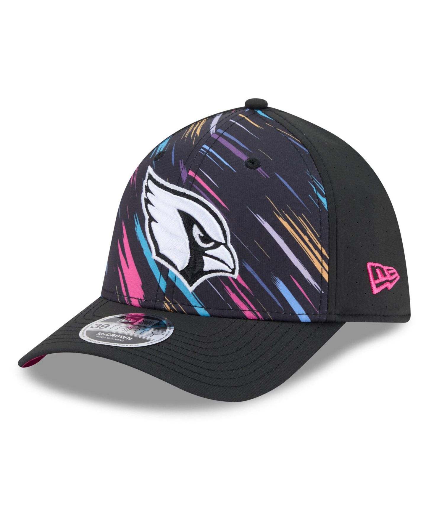 Мужской головной убор New Era Black Arizona Cardinals 2026 NFL Cruical Catch 39THIRTY M-Crown Stretch Hat — фото 4