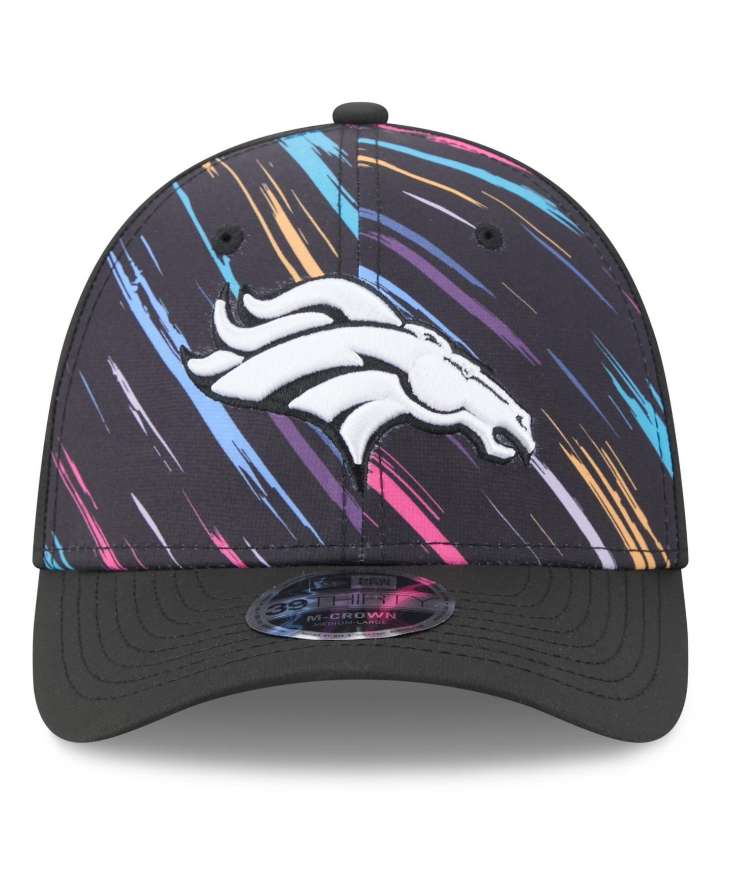 Мужской головной убор New Era Black Denver Broncos 2026 NFL Cruical Catch 39THIRTY M-Crown Stretch Hat — фото 5