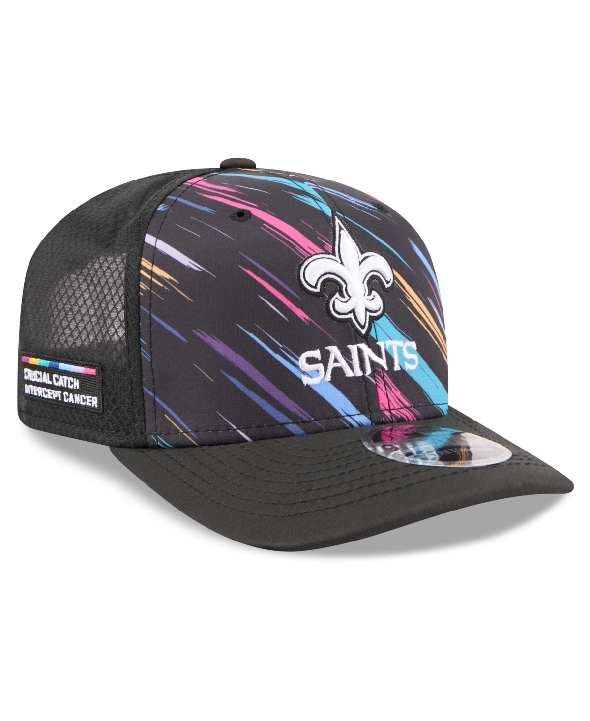 New Era Men's Black New Orleans Saints 2026 Nfl Cruical Catch 9SEVENTY Adjustable Trucker Hat