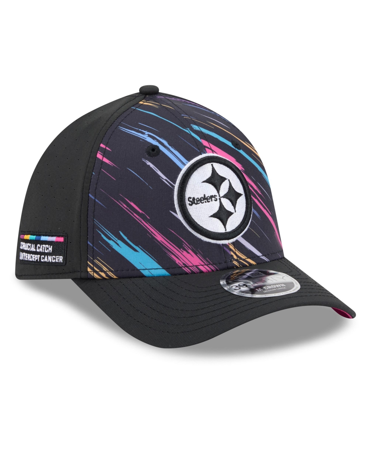 New Era Men's Black Pittsburgh Steelers 2026 Nfl Cruical Catch 39THIRTY M-Crown Stretch Hat