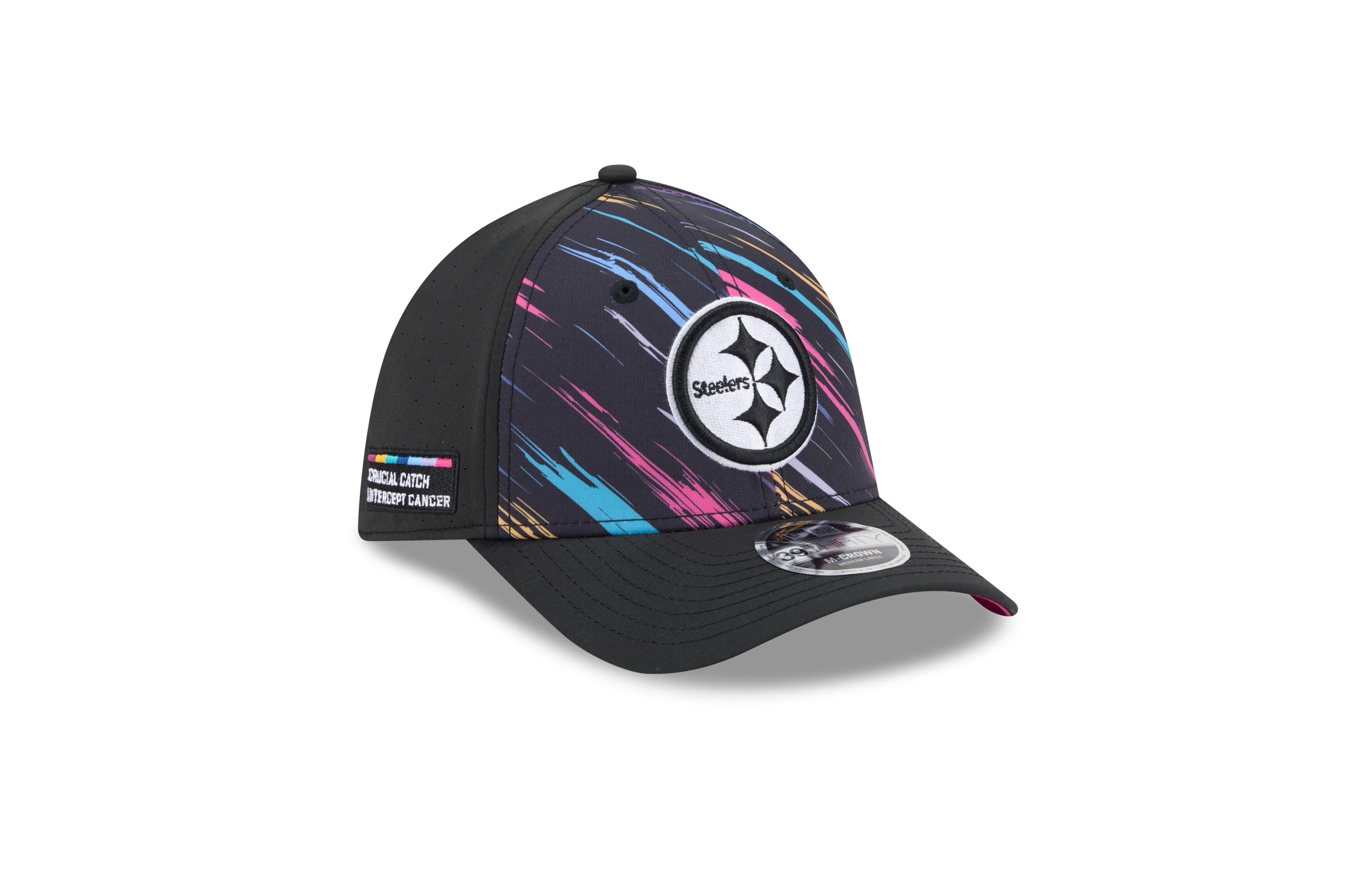 New Era Men's Black Pittsburgh Steelers 2026 Nfl Cruical Catch 39THIRTY M-Crown Stretch Hat
