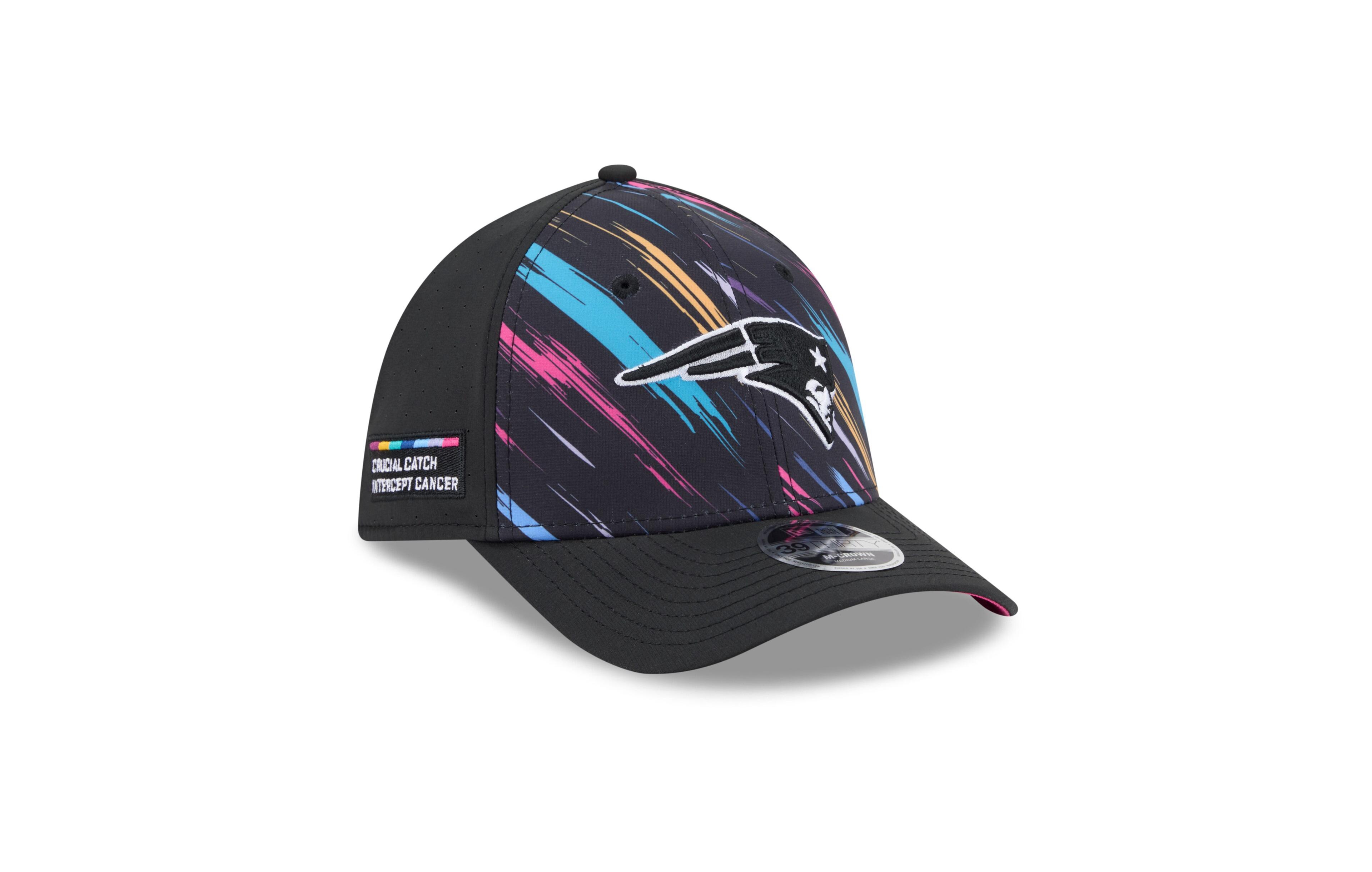 New Era Men's Black England Patriots 2026 Nfl Cruical Catch 39THIRTY M-Crown Stretch Hat