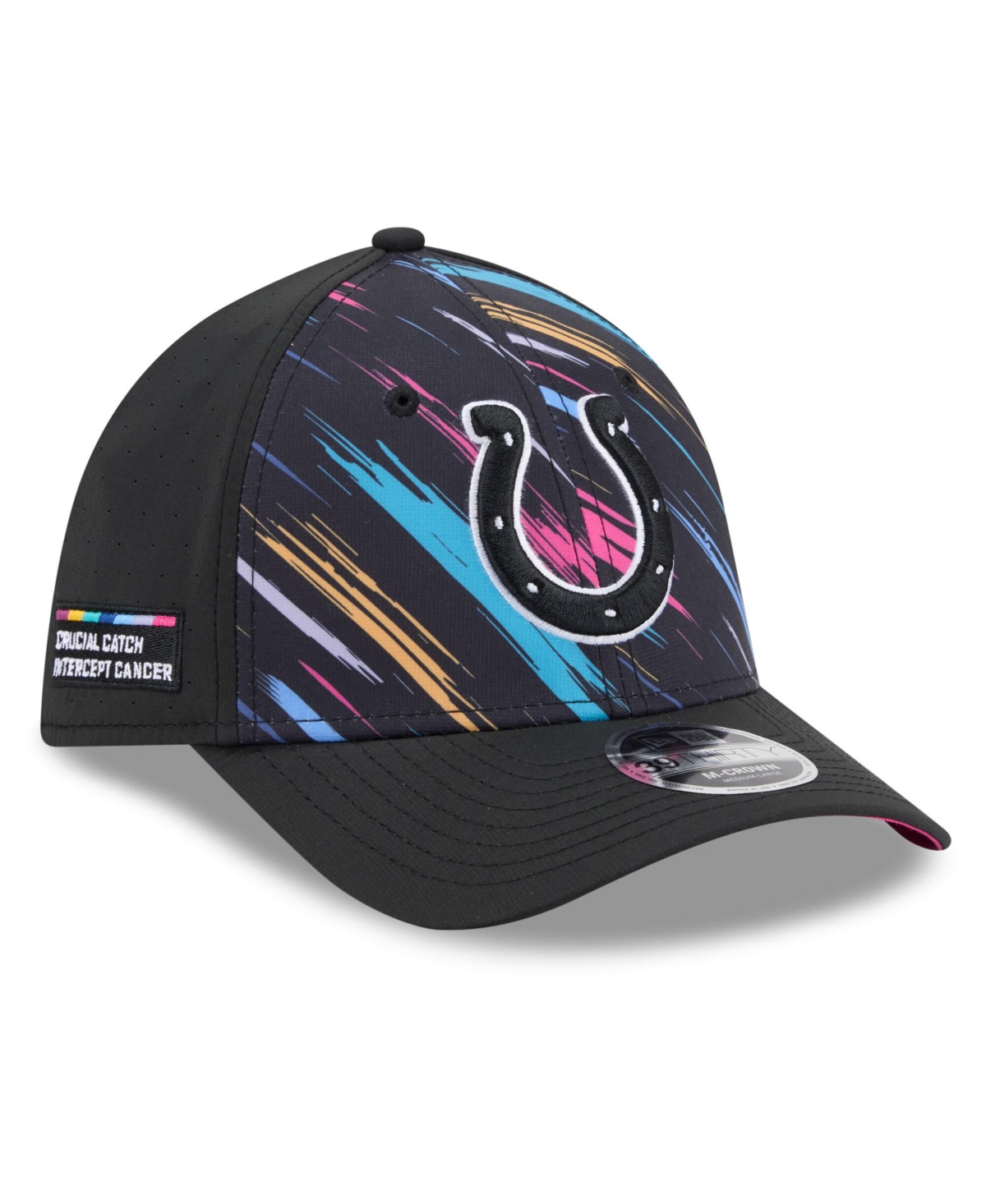 New Era Men's Black Indianapolis Colts 2026 Nfl Cruical Catch 39THIRTY M-Crown Stretch Hat - Black