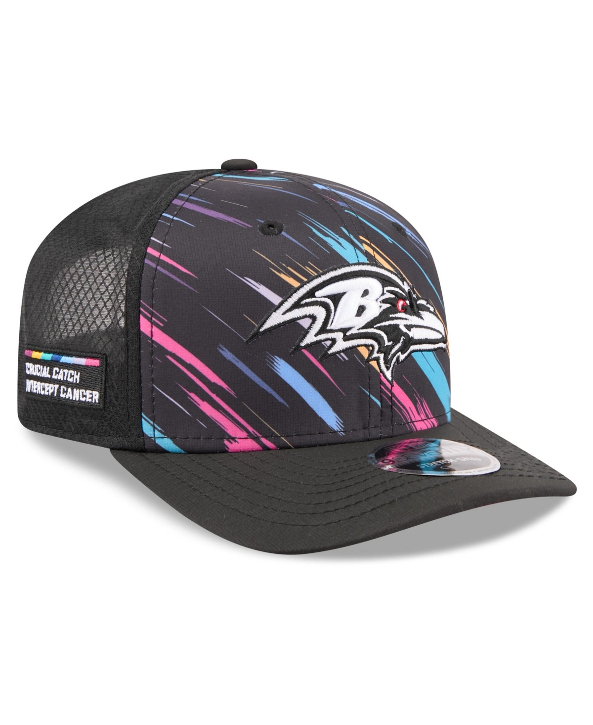 New Era Men's Black Baltimore Ravens 2026 Nfl Cruical Catch 9SEVENTY Adjustable Trucker Hat