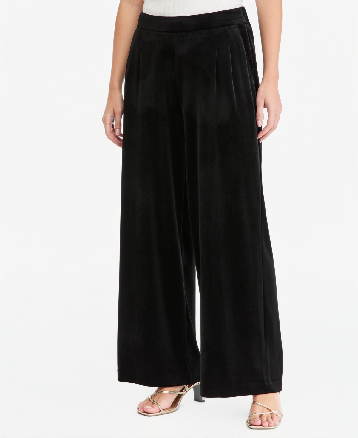 On 34th Women's Pull Wide-Leg Velvet Pants, Macy's Exclusive