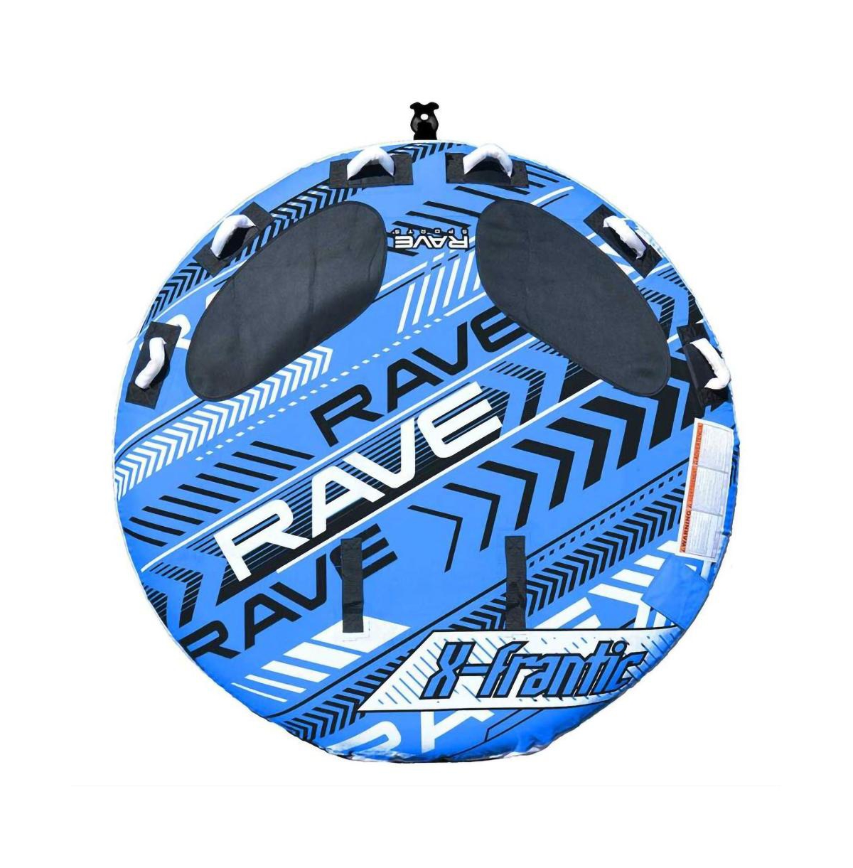 Rave X-Frantic 2.0 68" Pvc 3-Rider Quick Connect Towable Tube, 510 lbs. Capacity, Ages 12+