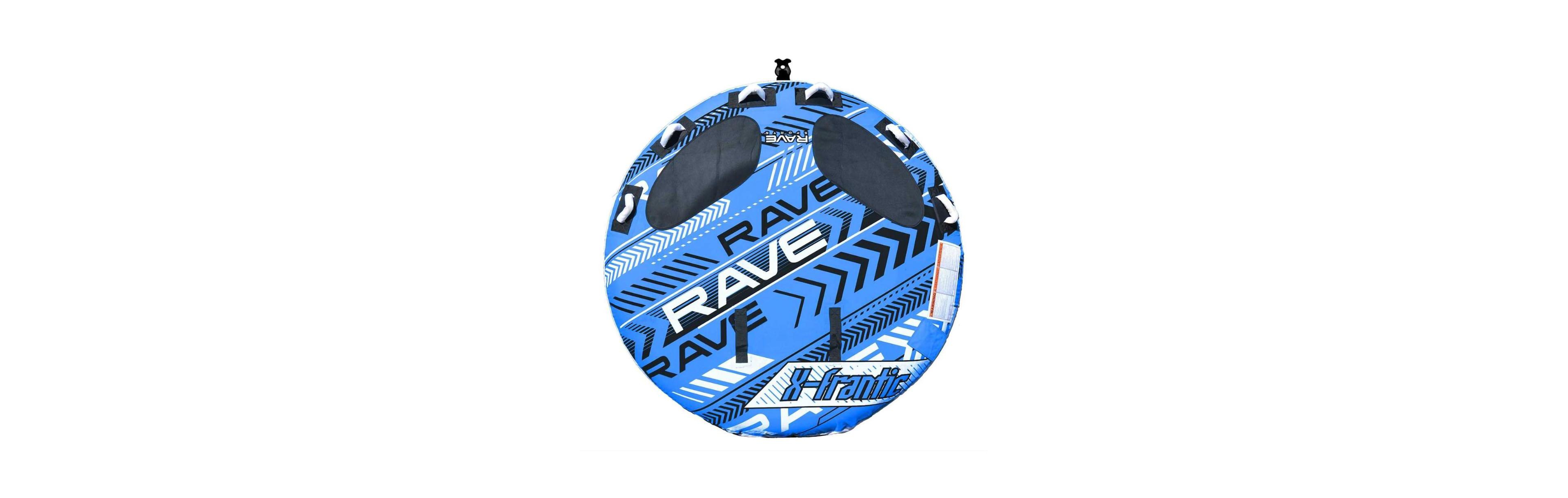 Rave X-Frantic 2.0 68" Pvc 3-Rider Quick Connect Towable Tube, 510 lbs. Capacity, Ages 12+
