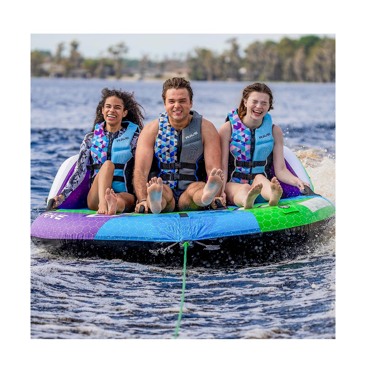Rave Hyper 3 Couch-Style 3-Rider Boat Towable Tube, Ages 12+