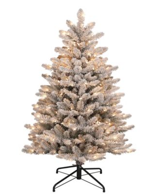 Slim Flocked Fraser Fir Christmas Tree