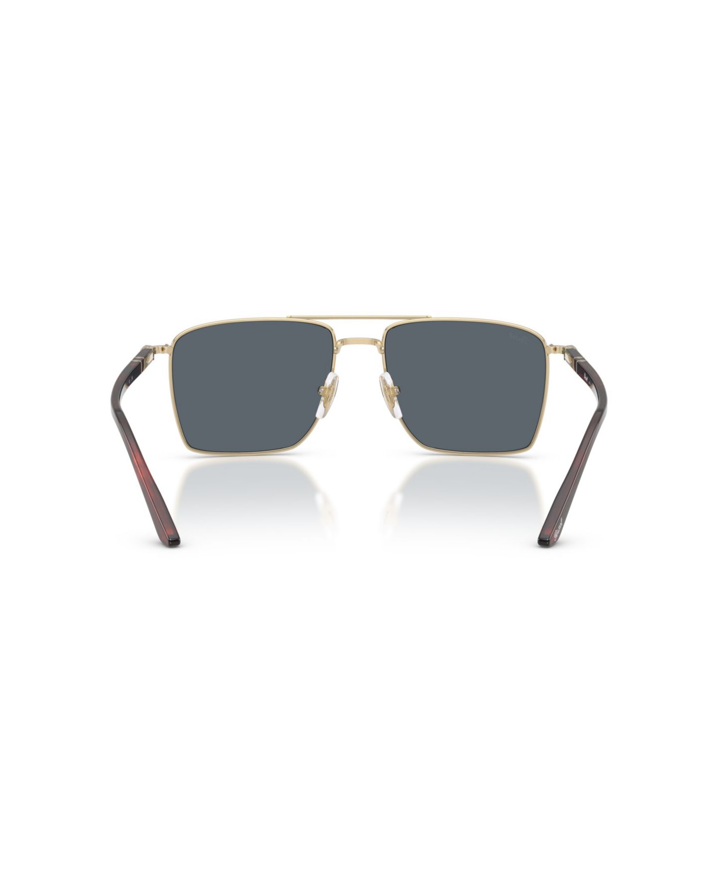 Женские солнцезащитные очки Persol Square Blue-Lens Sunglasses Sartoria PO1031S, цвет: Золотой — фото 2