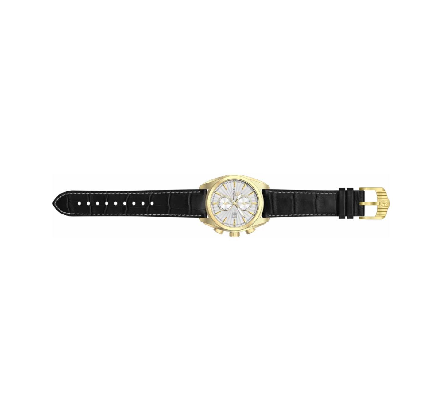 Мужские часы Invicta S.Coifman SC0134 Heritage Chronograph Leather Strap Watch, цвет: Чёрный — фото 3