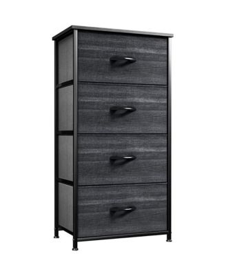 Charcoal 4-Drawer Dresser Cabinet for Bedroom Storage
