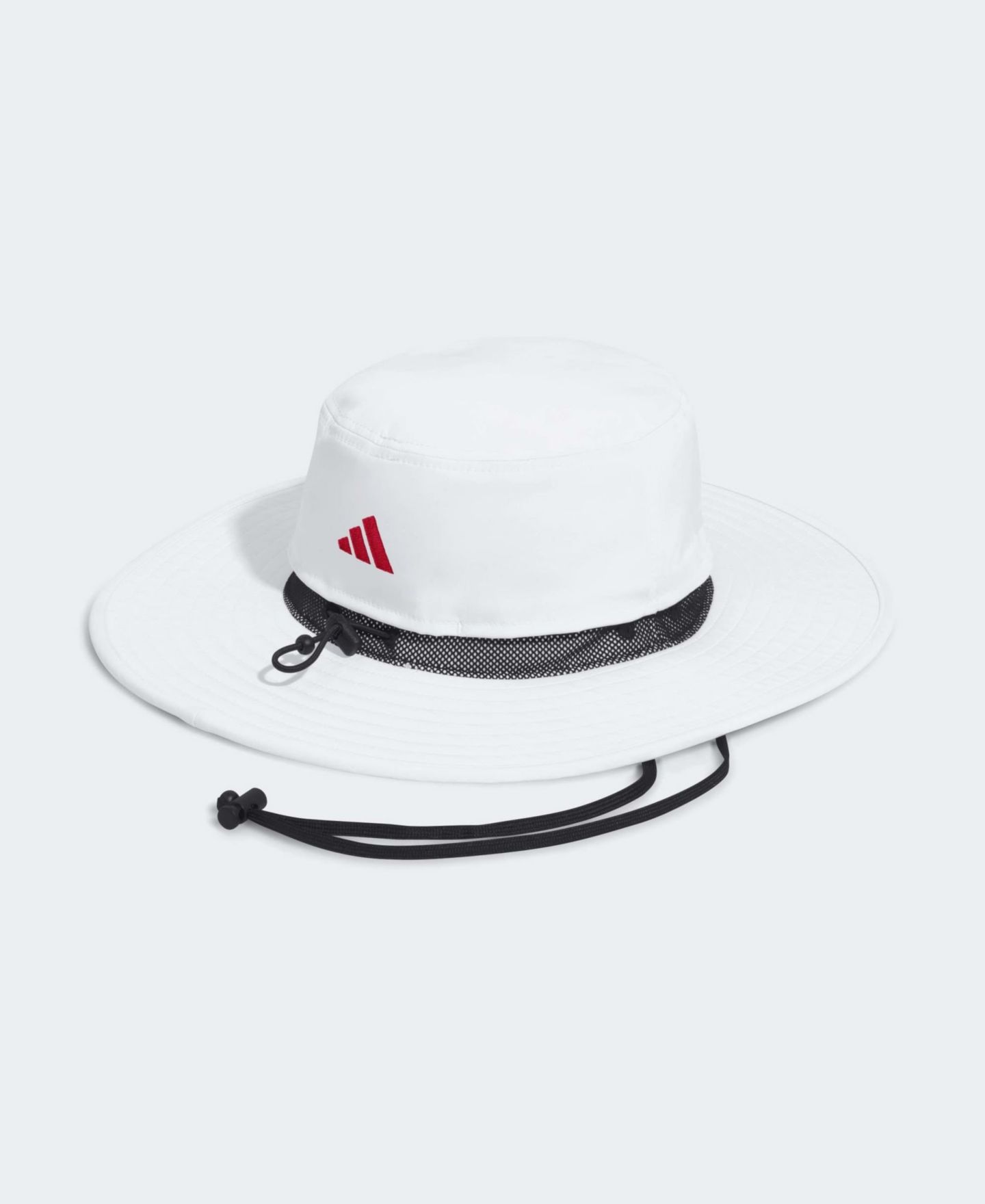Мужская панама adidas White Texas Tech Red Raiders 2026 Sideline Wide Brim Boonie Bucket Hat — фото 2