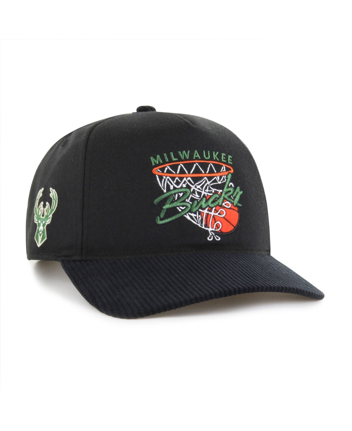 '47 Brand Milwaukee Bucks Nothing But Net Snapback Baseball Cap - Black