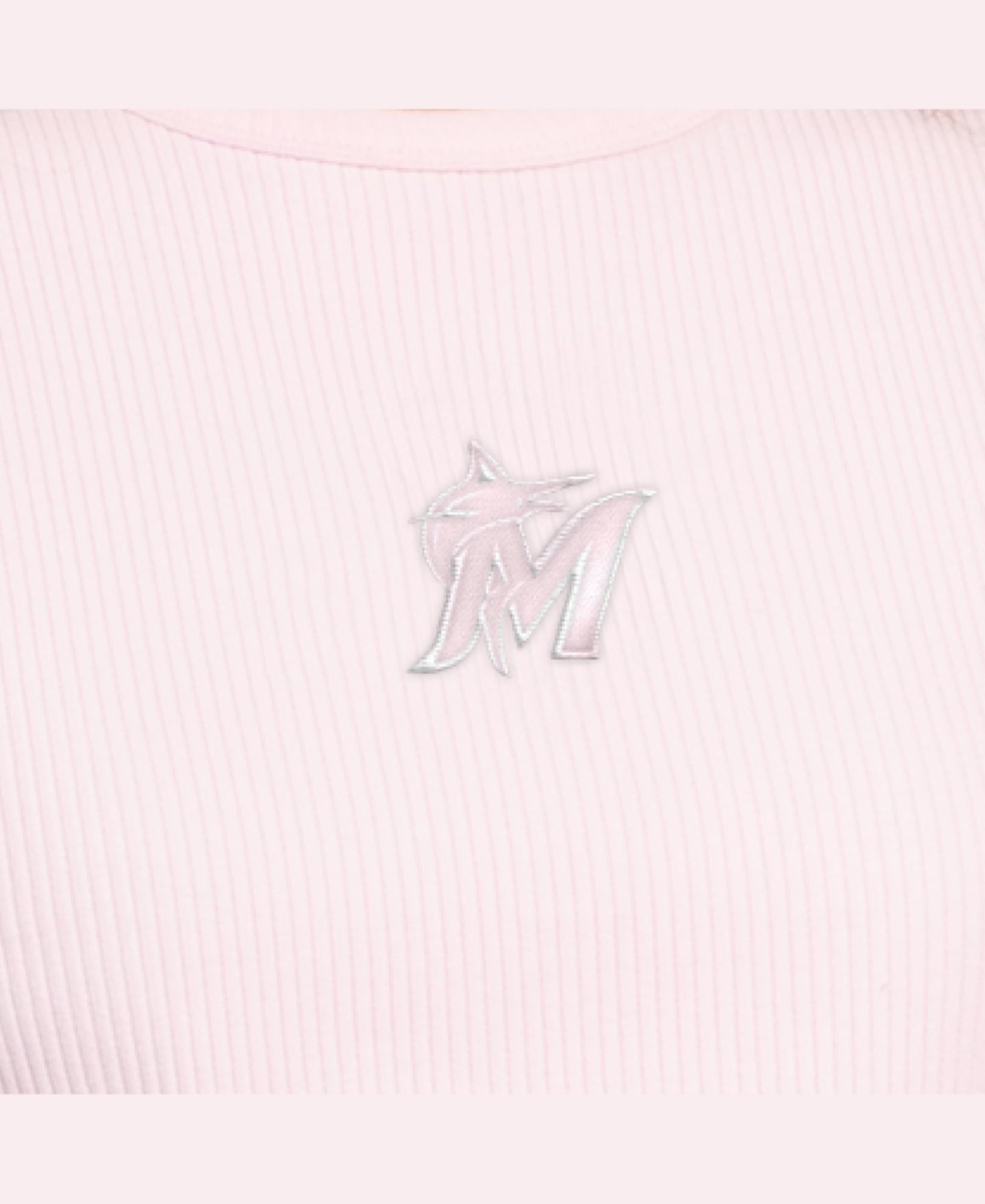 Женский топ Starter Light Pink Miami Marlins Pastels Ribbed — фото 2