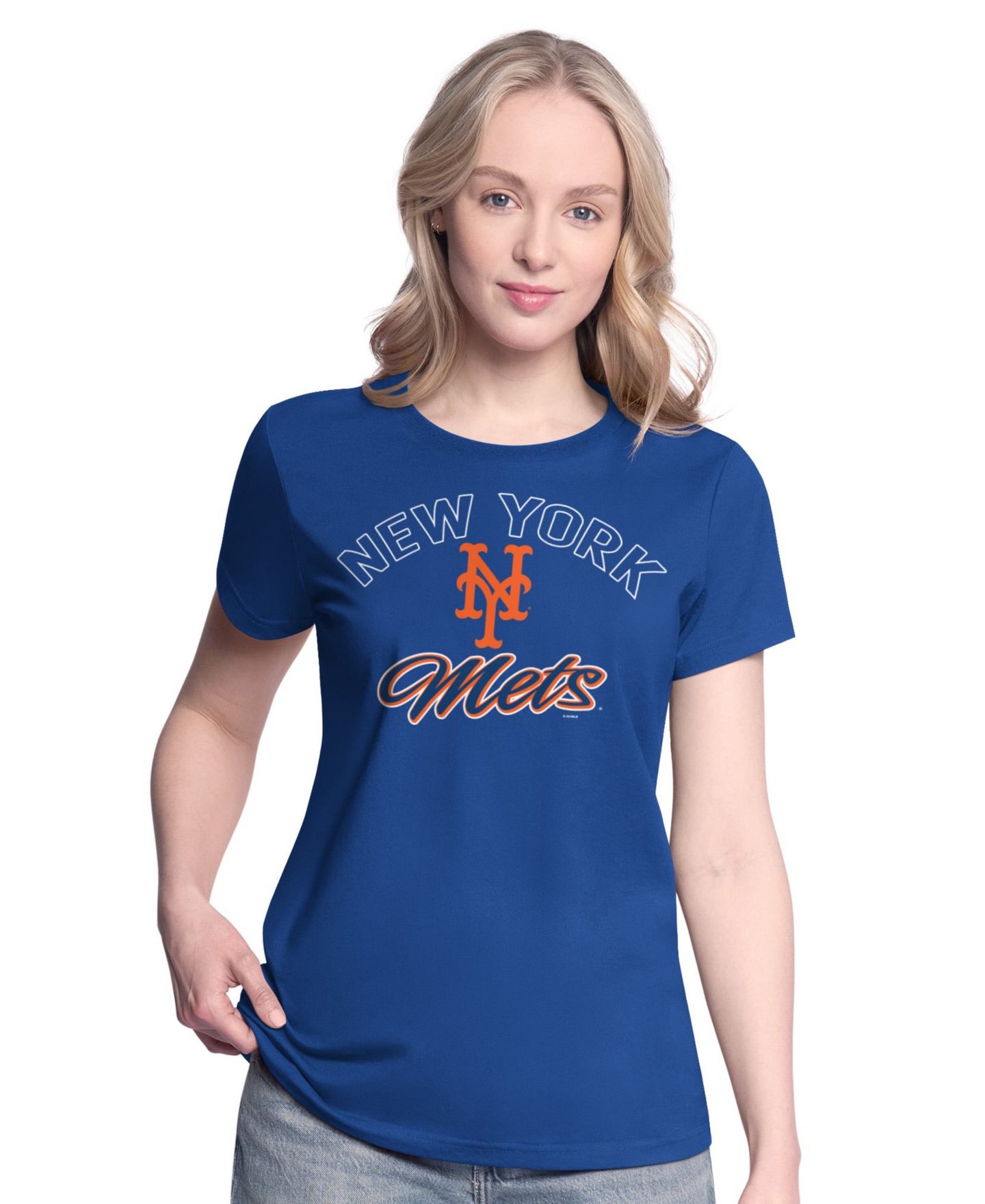 Женские футболки G-III 4Her by Carl Banks Royal/Heather Gray New York Mets Short-Sleeve and Long-Sleeve T-Shirt Combo Pack — фото 2