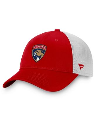 Men's Red/White Florida Panthers Core Primary Logo Trucker Adjustable Hat