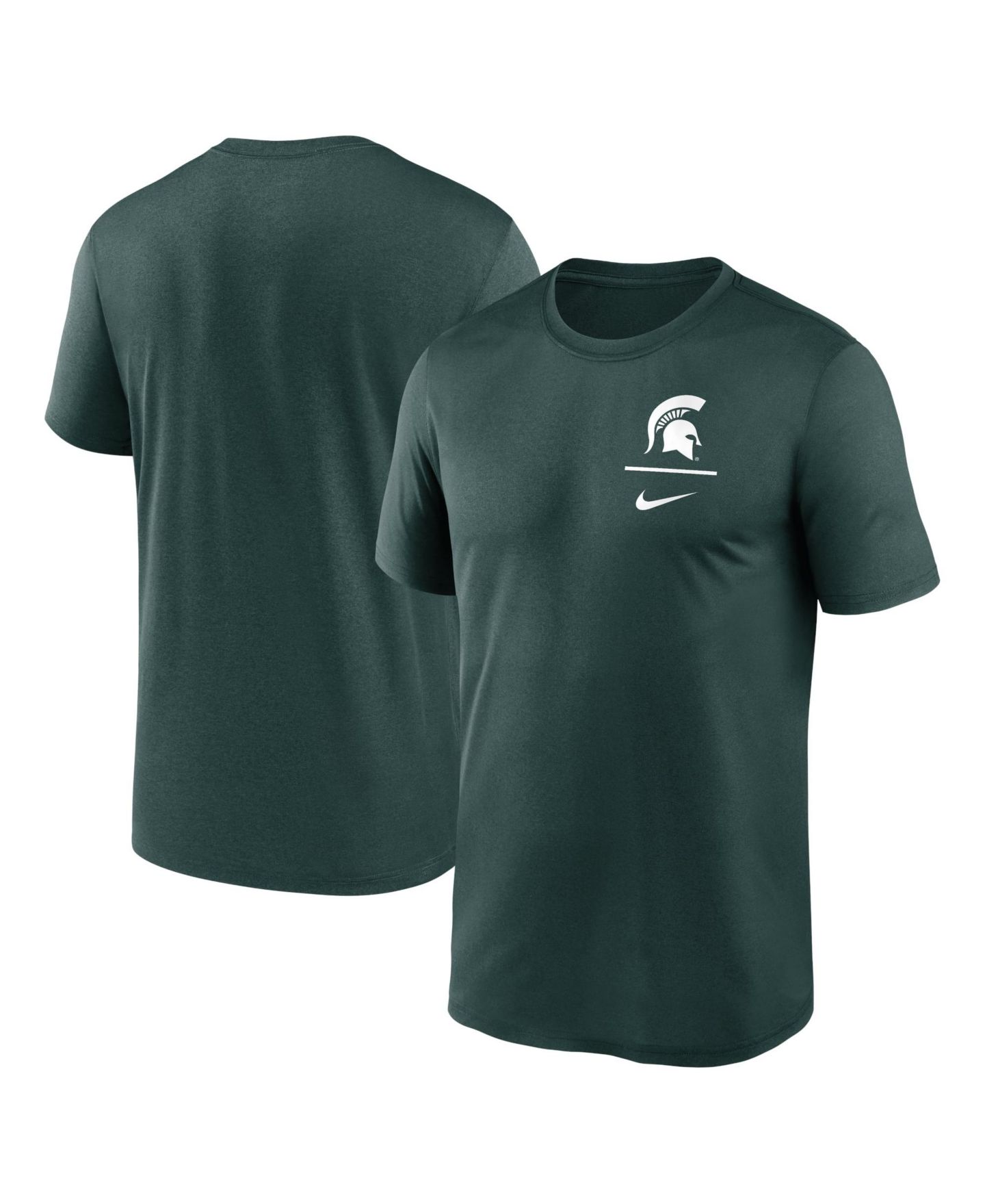 Мужская футболка Nike Green Michigan State Spartans Primary Logo Legend Performance — фото 1
