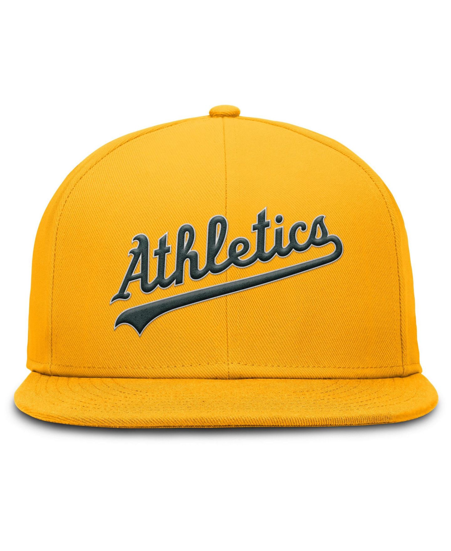 Мужская кепка Nike Gold Athletics Wordmark Dri-FIT Round Bill True Fitted Hat — фото 2