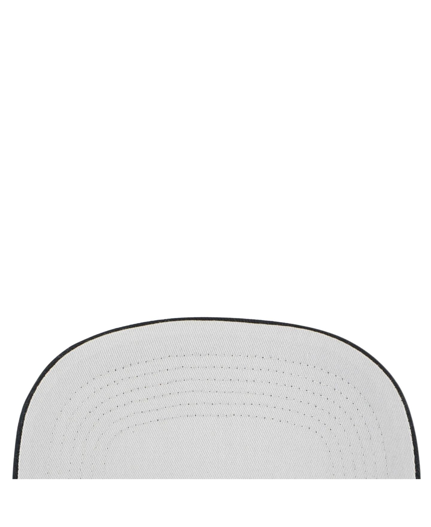 Мужская кепка '47 Brand Black Chicago Blackhawks Emmett Heavy Twill Trucker Hitch Rope Adjustable Hat — фото 4