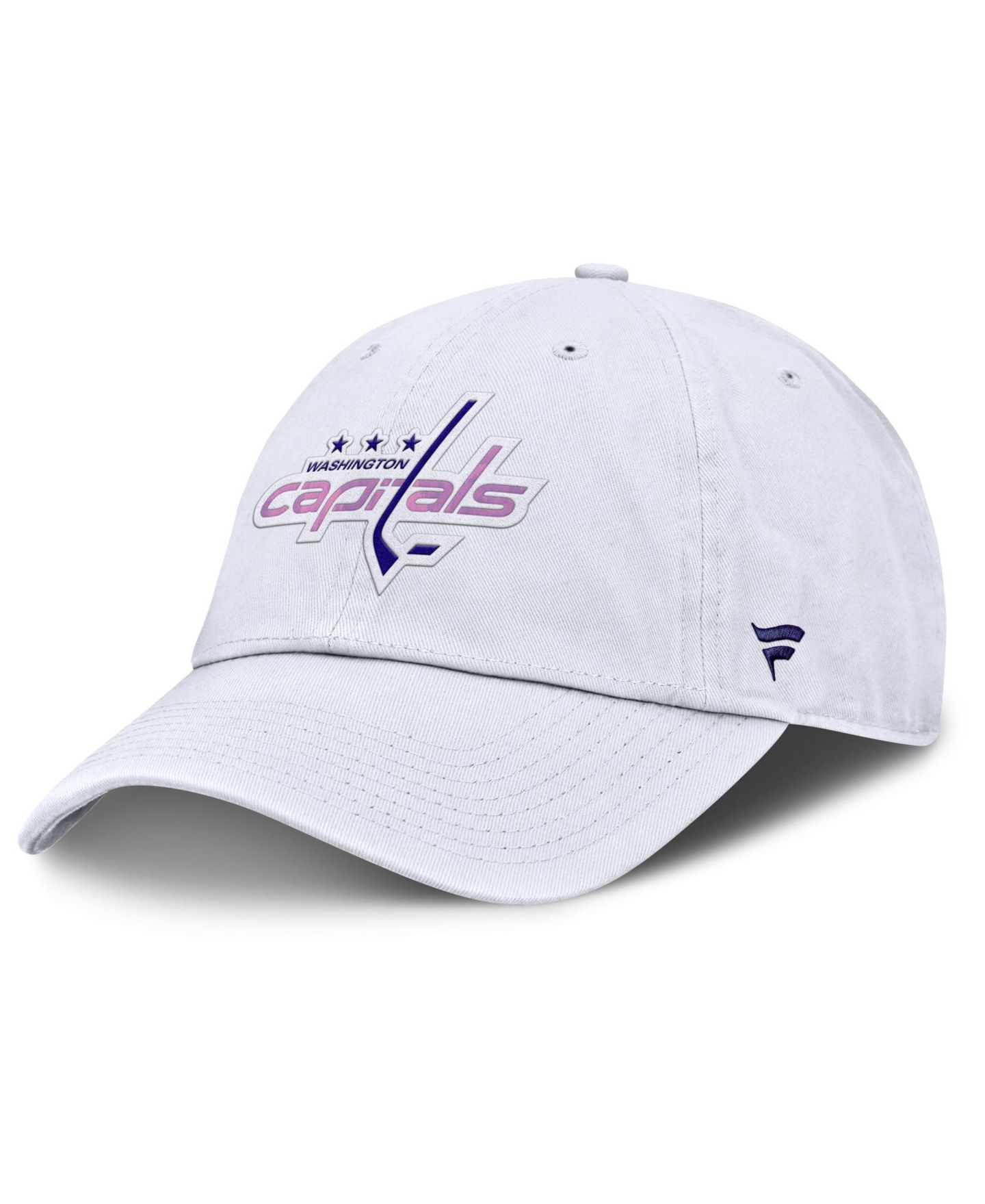 Мужская кепка Fanatics White Washington Capitals Authentic Pro Hockey Fights Cancer Adjustable Hat — фото 3