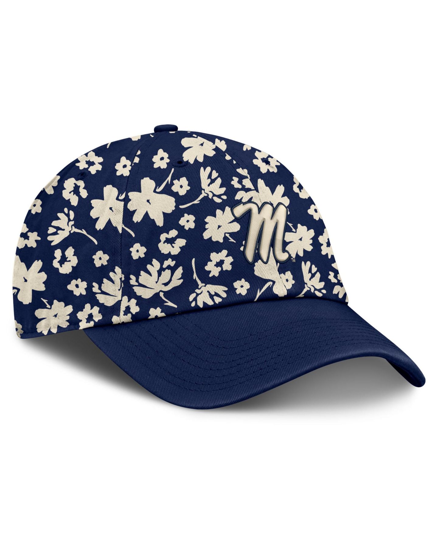 Женская кепка Fanatics Navy Ole Miss Rebels Blossom Adjustable Hat — фото 3