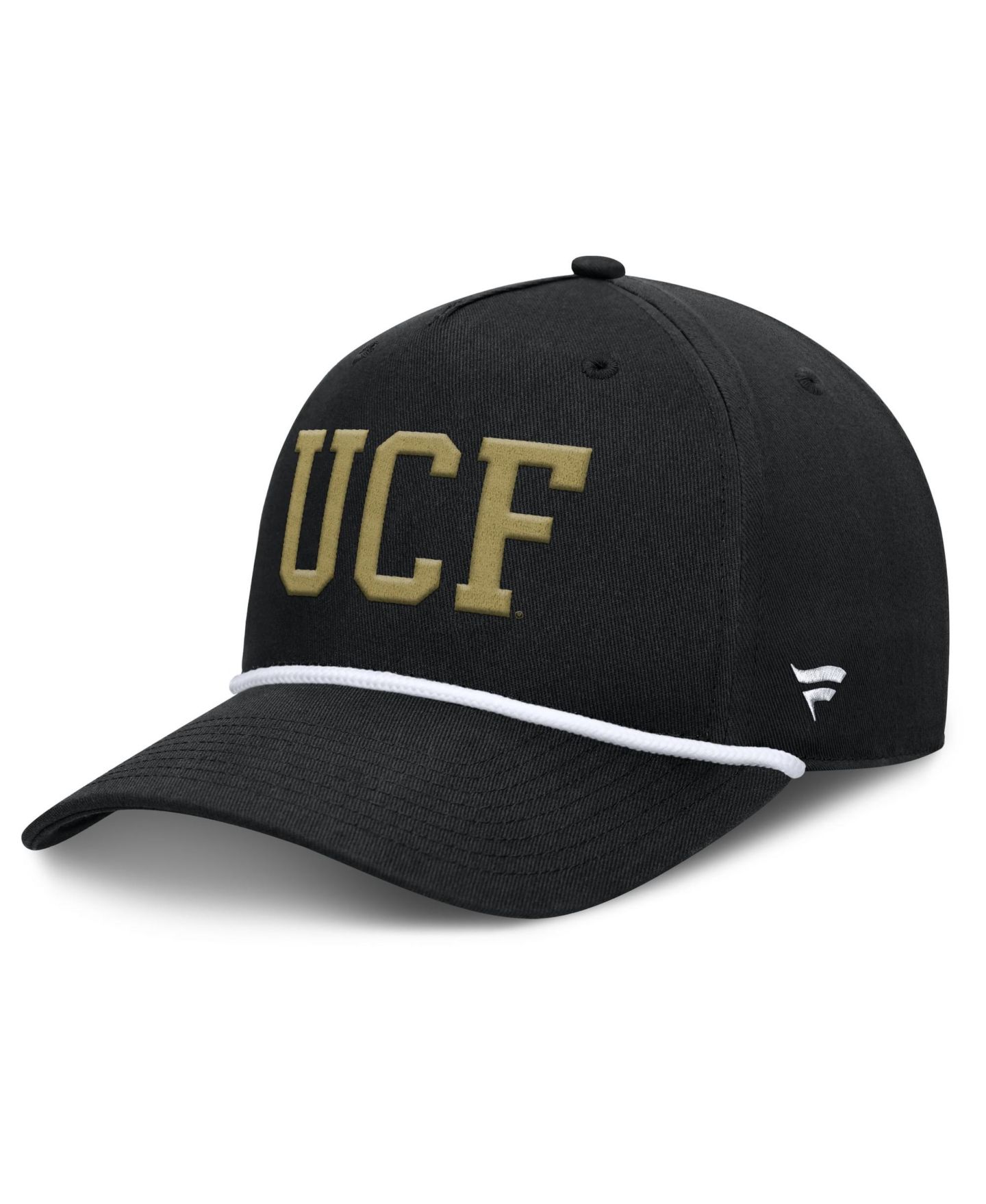 Мужская кепка Fanatics Black UCF Knights Foul Ball Rope Adjustable Hat — фото 1