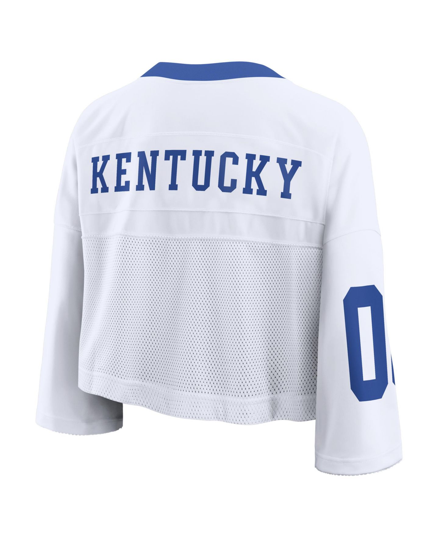 Женский топ Nike White Kentucky Wildcats Oversized Logo Cropped Fashion Jersey — фото 3