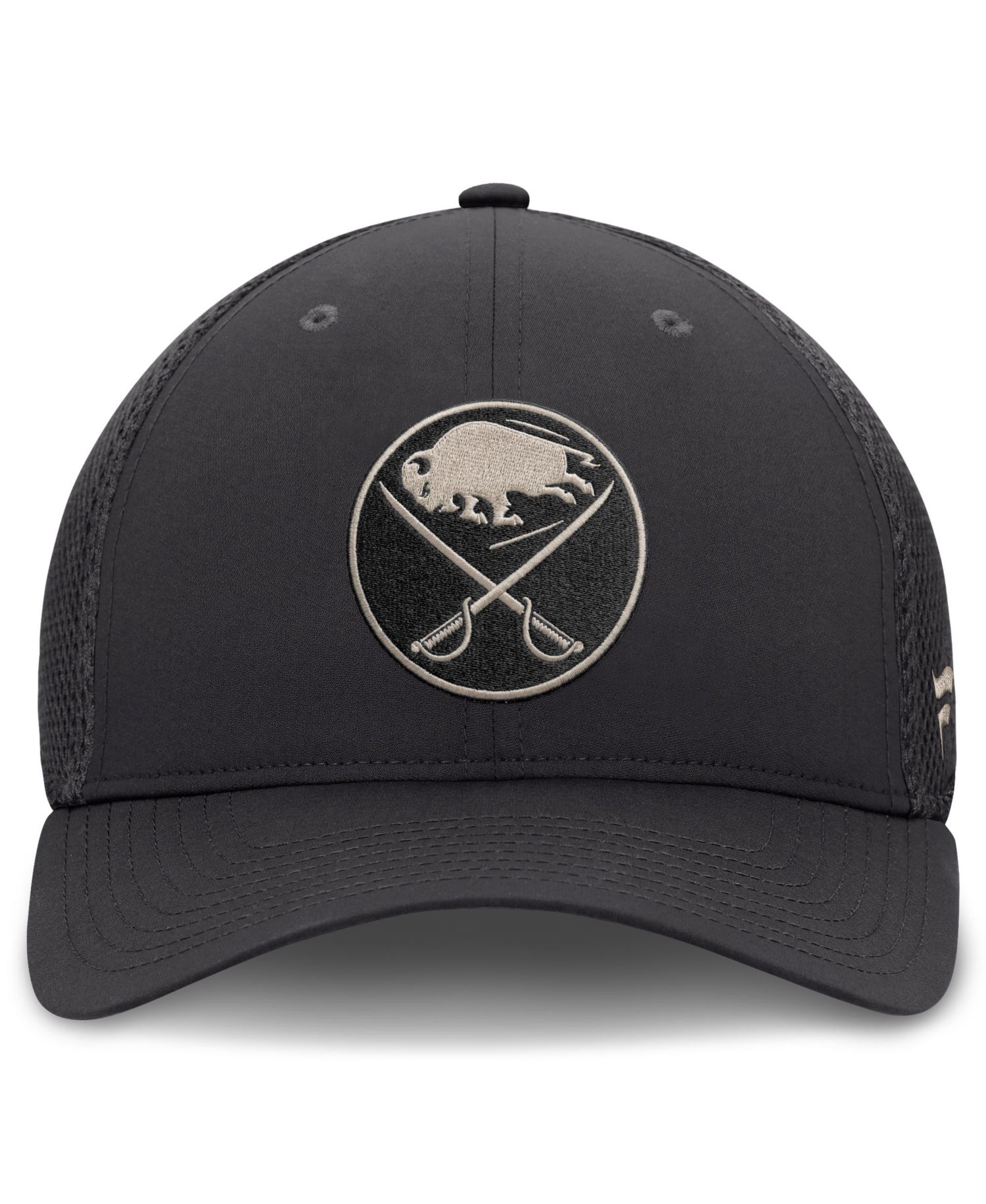 Men's Charcoal Buffalo Sabres Road Meshback Stretch Hat