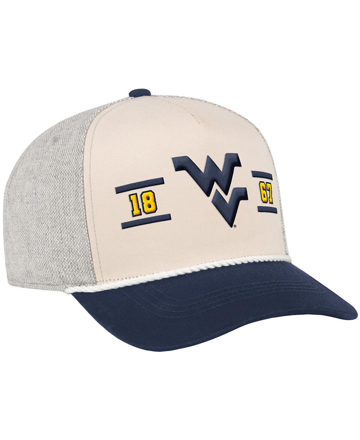 Мужская кепка Colosseum Natural West Virginia Mountaineers Frank Podium Adjustable Hat — фото 3