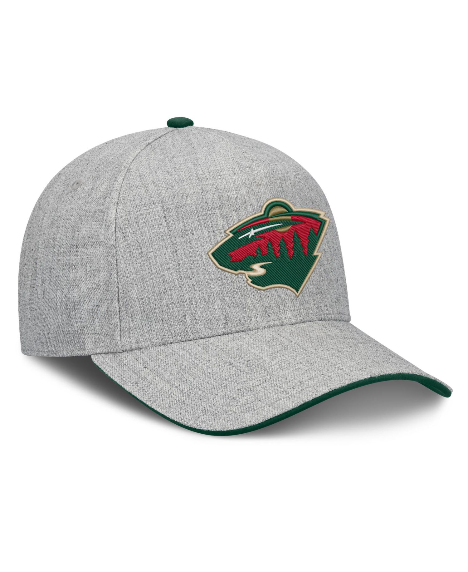 Men's Heather Gray Minnesota Wild A-Frame Adjustable Hat