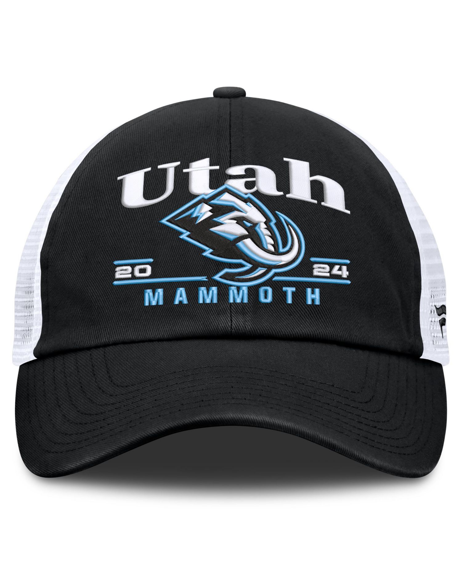 Men's Black Utah Mammoth Fundamental Underline Trucker Adjustable Hat