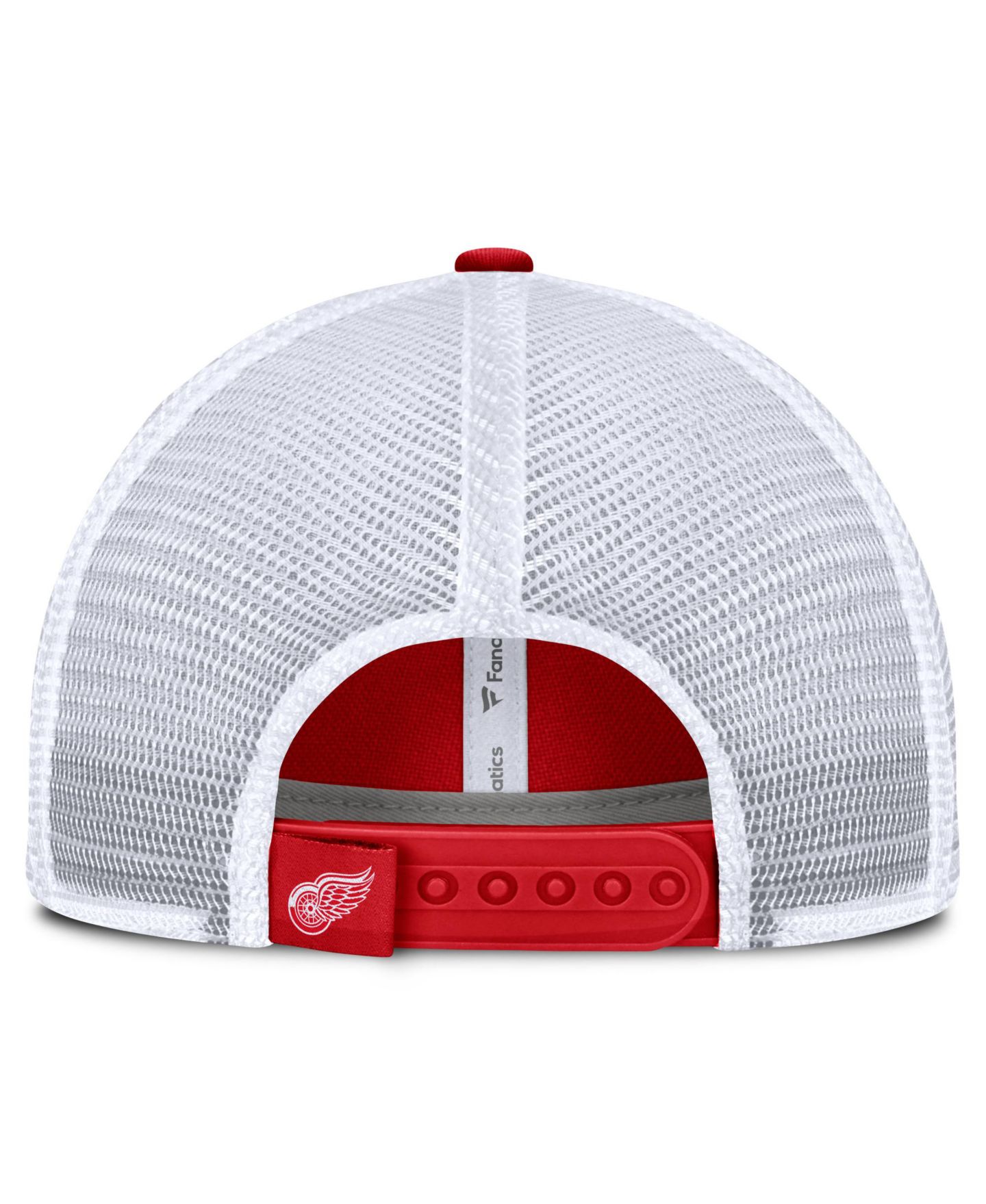 Мужская кепка Fanatics Red Detroit Red Wings Fundamental Underline Trucker Adjustable Hat — фото 4
