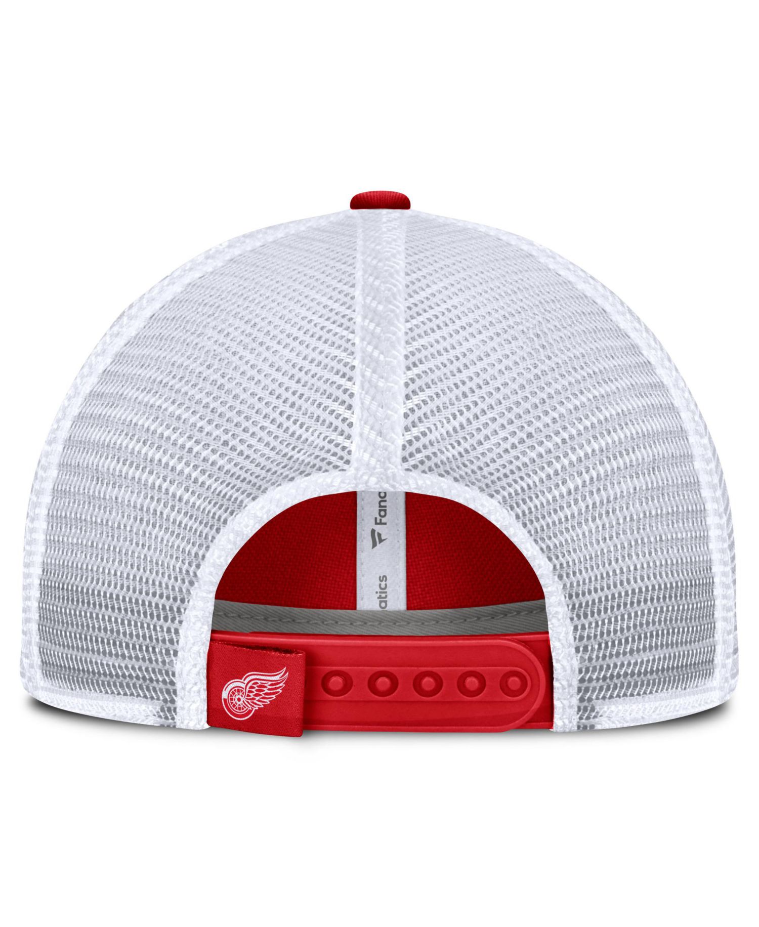 Men's Red Detroit Red Wings Fundamental Underline Trucker Adjustable Hat