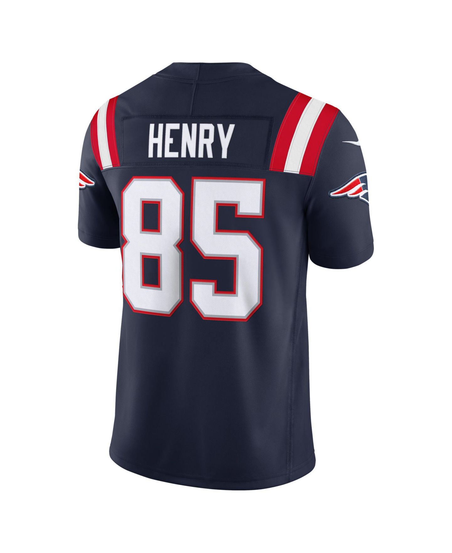 Мужской топ Nike Hunter Henry Navy New England Patriots Team Vapor F.U.S.E. Stitched Limited Jersey — фото 3