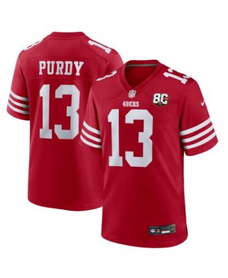 Men's Brock Purdy Scarlet San Francisco 49ers 80th Anniversary Game Jersey