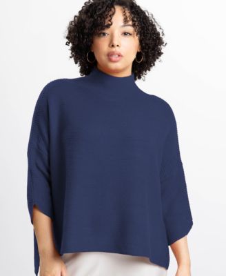 Women's Lori Turtleneck High-Low 3/4-Sleeve Sweater