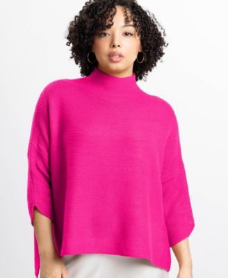 Women's Lori Turtleneck High-Low 3/4-Sleeve Sweater