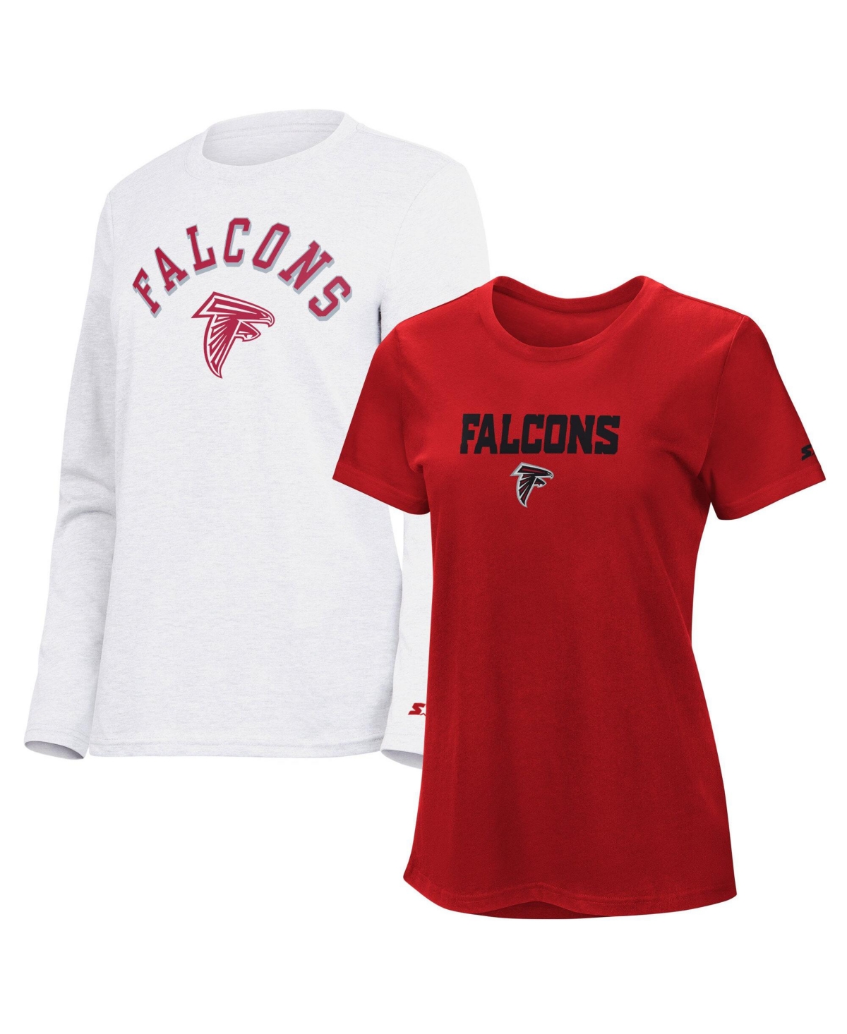 Starter Women's Atlanta Falcons Short-Sleeve and Long-Sleeve T-Shirt, 2-Piece Set