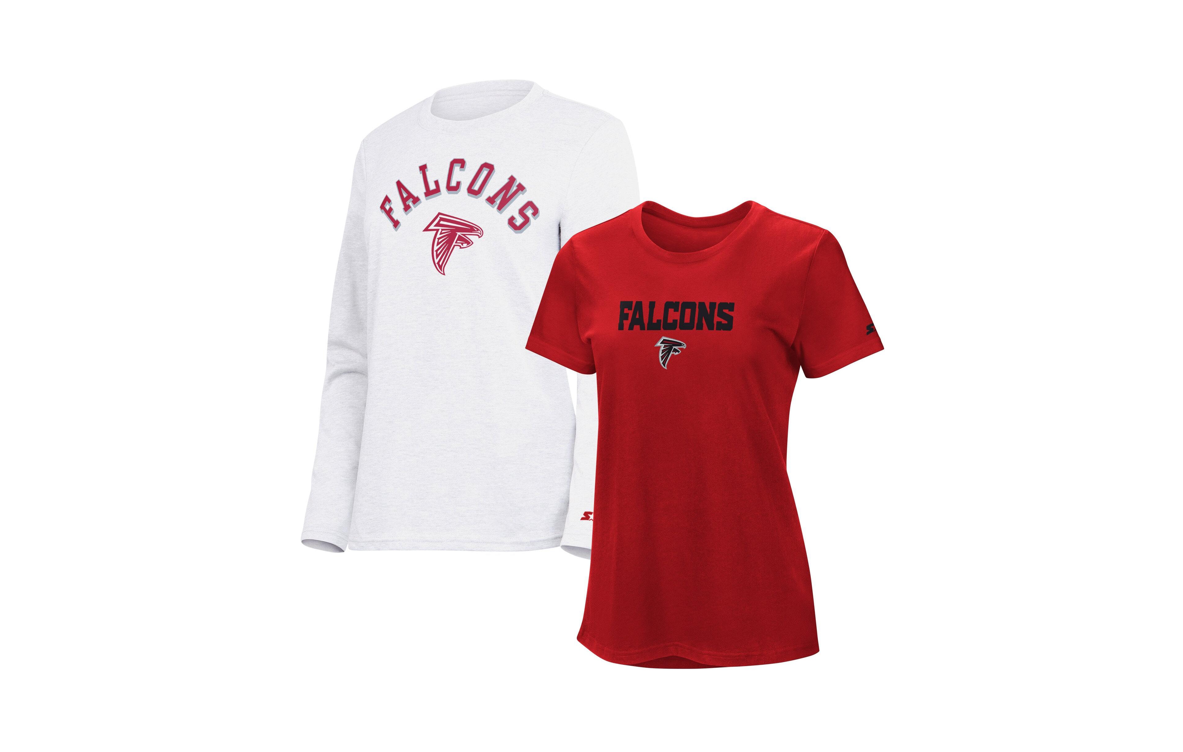 Starter Women's Atlanta Falcons Short-Sleeve and Long-Sleeve T-Shirt, 2-Piece Set