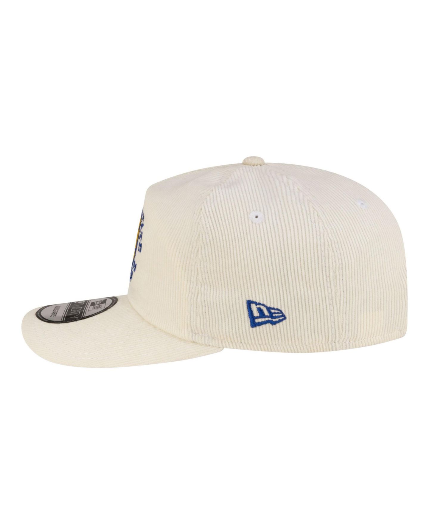 Мужская кепка New Era White Golden State Warriors 19TWENTY 80s Chrome Corduroy Adjustable Hat — фото 6