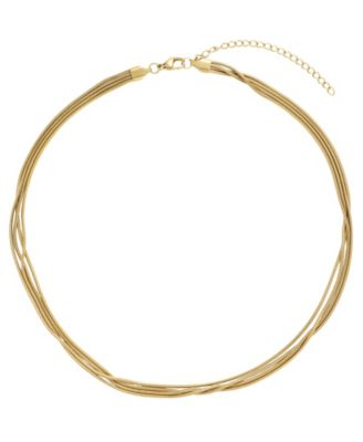 Crystal Gold-Plated Layered Necklace