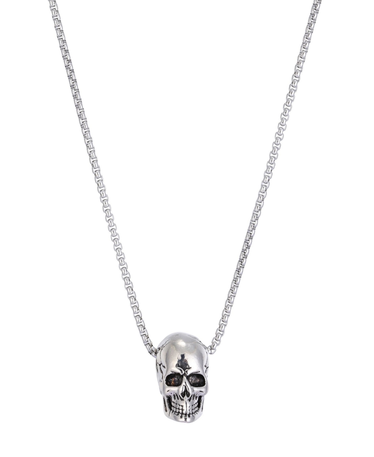 Adornia Men's Stainless Steel Skull Necklace