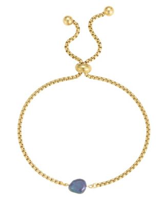 Natural Freshwater Pearl Gold-Tone Adjustable Bracelet
