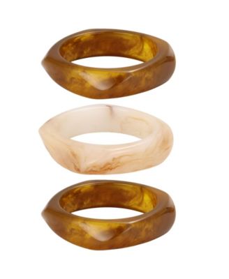 Women's Resin Bangle, 3-Piece Set