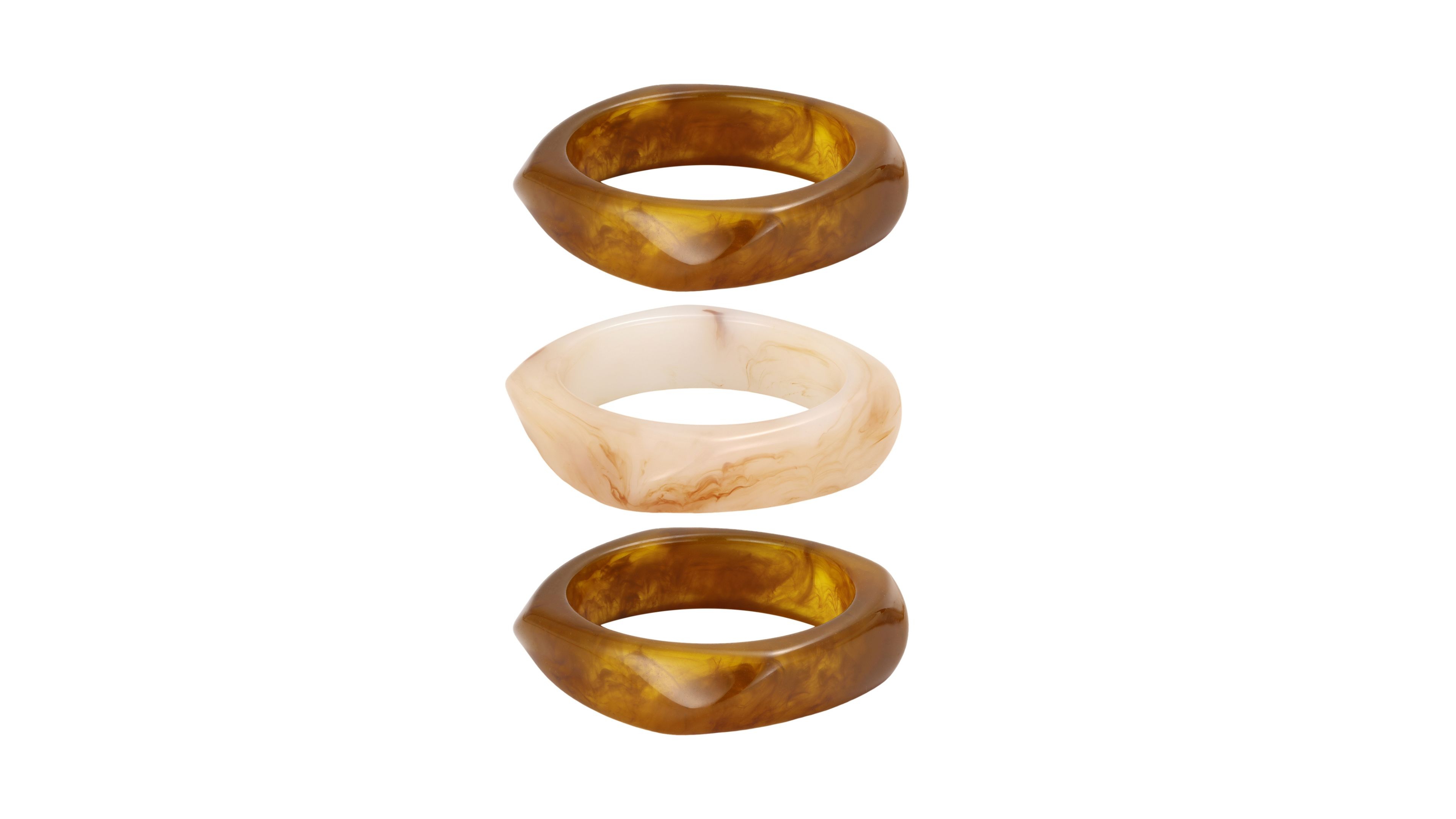 Adornia Women's Resin Bangle, 3-Piece Set