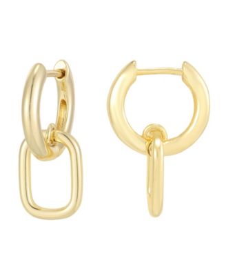 Gold-Plated Mini Link Drop Earrings